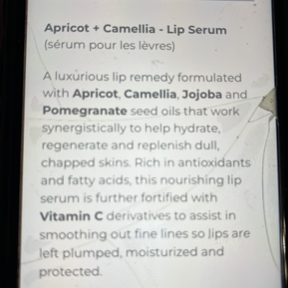 Seraphine botanicals Apricot + Camellia lip serum - Picture 8 of 10